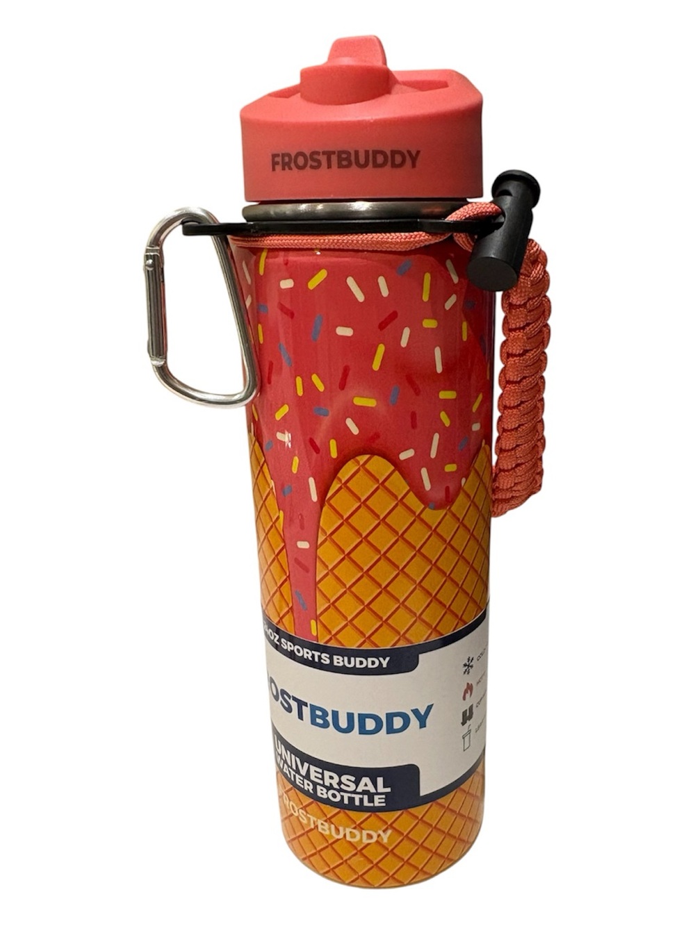 NWT Frost Buddy Insulated Sports Universal Ice Cream Themed Water Bottle